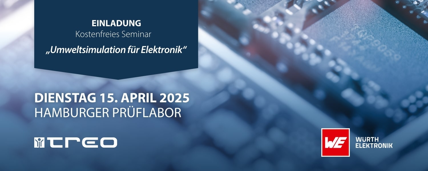 Einladung zum Seminar „Umweltsimulation für Elektronik“, Hamburg, 15. April 2025
