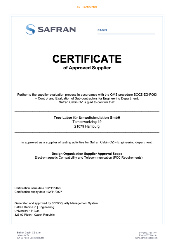 Safran Zulassung 