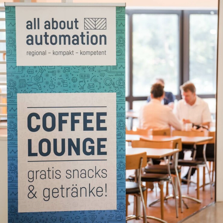 Coffee Lounge with free snacks & drinks - all about automation 2022 in Hamburg