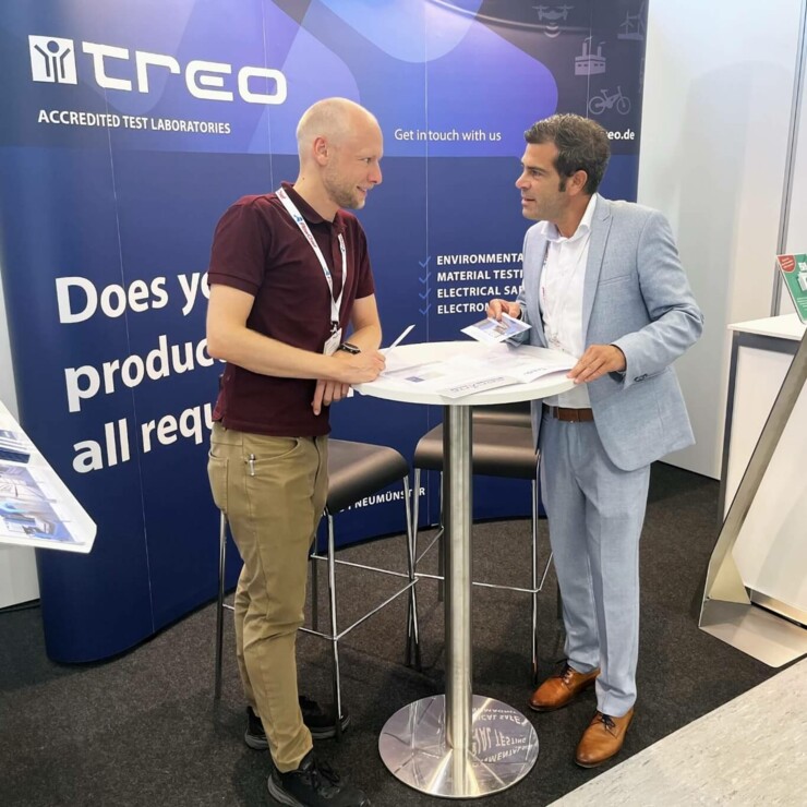 The Treo stand at all about automation 2022 in Hamburg, Head of Sales Lars Meyer in conversation.